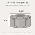 thumbnail image 2 of Covermates Round Fire Pit Cover - 36"DIA x 25"H, 600D Polyester, Rip-Resistant, 2 of 7