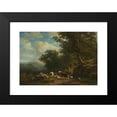 thumbnail image 2 of Alexander Joseph Daiwaille 24x18 Black Modern Framed Museum Art Print Titled - Landscape with a Peasant and His Flock (C. 1850 - 1859), 2 of 5