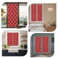 thumbnail image 7 of Window Privacy Film Red Moroccan Stained Glass Window Film Decorative Sun Block Window Cover Morocco Ethnic Abstract Quatrefoil Grid Window Clings Static Adhesive Sticker for Bathroom 23.6"x59", 7 of 7
