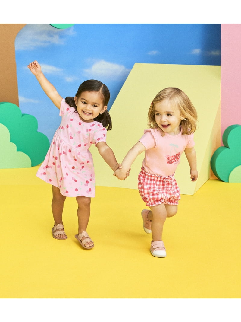 Garanimals Baby Girl Short Sleeve Print Jersey Dress, Sizes 0-24 Months -  Walmart.com
