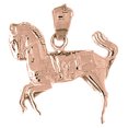 thumbnail image 1 of 14K Rose Gold Horse Pendant - 21 mm, 1 of 2
