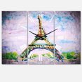 thumbnail image 1 of DesignArt Paris Eiffel Toweragainst Blue Sky Large Wall Clock, 1 of 2