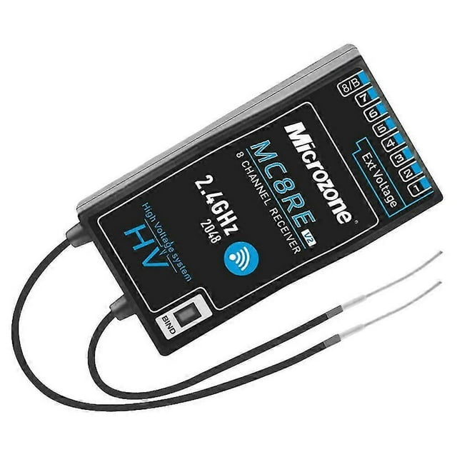 Microzone MC8RE-V2 2.4GHz 8CH PWM Receiver With For C7-Mini 8b-Mini Classic-10 Radio Transmitter