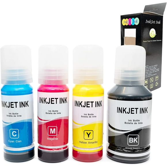 Inkjet Epson 502 Combo Pack - Non OEM Epson 502 Ink Refill Kit for Use in Epson Eco-tank Printer ET-2700 ET-2750