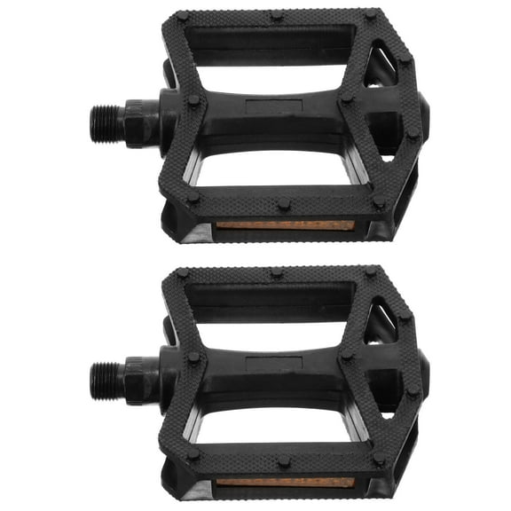 HOMEMAXS Bike Pedals for Mountain and Road Bikes Durable Metal Plastic Black 2Pcs