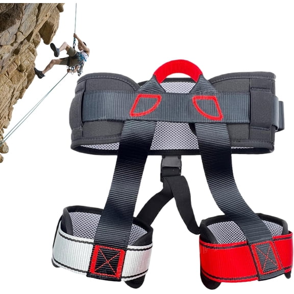 Tree Climbing Harness, Safety Equipment with Adjustable Belt and Legs, Safety Harness for Climbing Mountaineering Hiking Dropped Fire and Salvatag