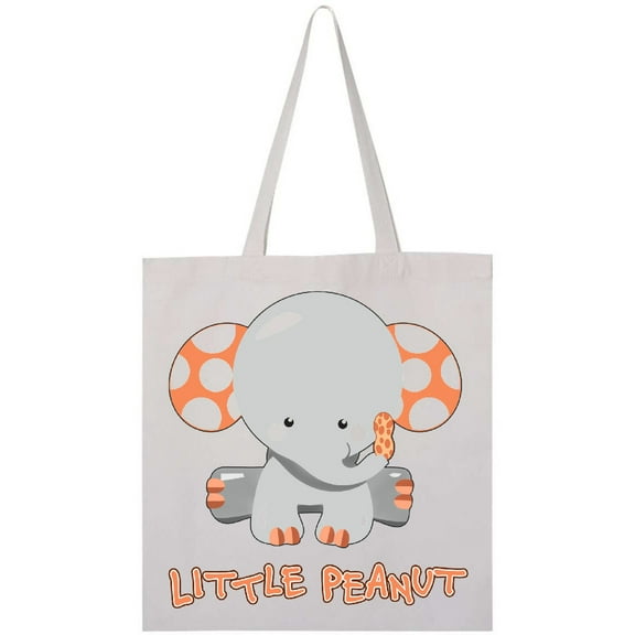 Inktastic Little Peanut cute baby elephant Tote Bag