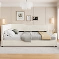 thumbnail image 3 of Harper & Bright Designs L-Shaped Corner Bed Full Size with Storage Cabinets, Wooden Full Daybed Frame for Living Room Bedroom, Beige, 3 of 12