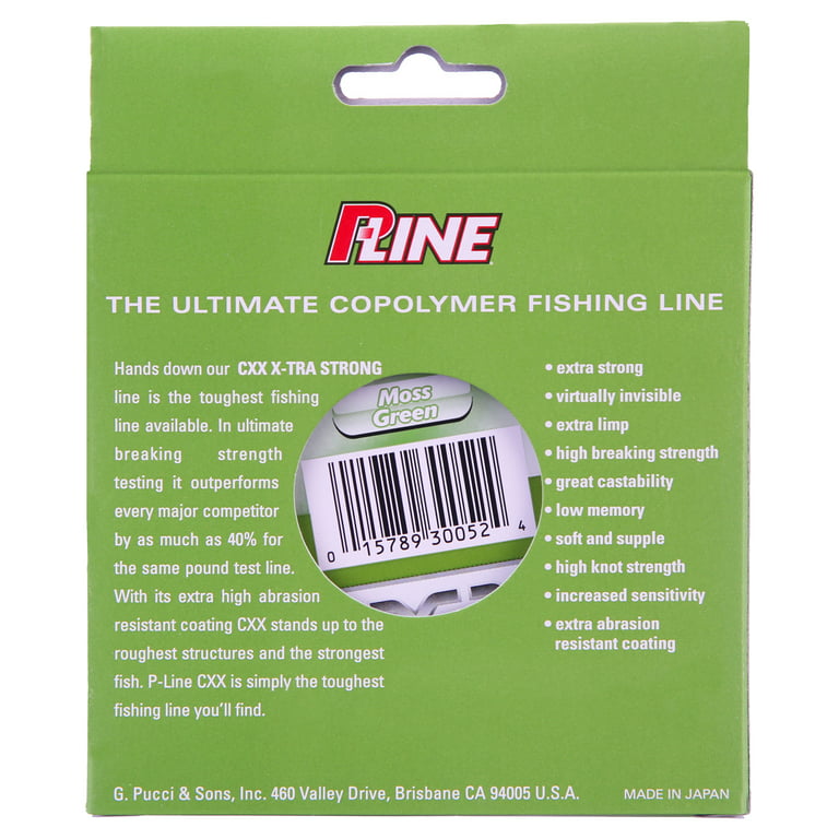 P-Line CXX-XTRA Moss Green Monofilament Fishing Line — Bigger Fishing