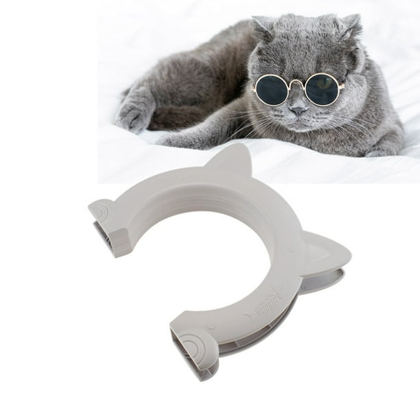 Puerta para mascotas Agujero para gatos La barra de la puerta para mascotas puede entrar y salir libremente de la puerta para mascotas Perrera para gatos con agujeros para gatos, blanco, 26.8 * 5.5 * 23 cm ZefeiWu 8390615430425