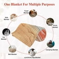 thumbnail image 6 of Burnt Orange Ombre Coastal Throw Blanket,Flannel Fleece Blanket with Striped Design for Couch,Summer Nautical Beach Ocean Seaside Soft All Season Plush Blankets for Sofa Office Travel 40"x50", 6 of 9
