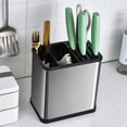 thumbnail image 4 of Billuyoard Soporte de almacenamiento de vajilla de cocina de acero inoxidable montado en la pared sin perforaciones resistente colgante tenedor cuchara Cocina y Comedor Billuyoard HA071417-01, 4 of 6