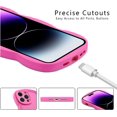 thumbnail image 6 of for iPhone 14 Pro Max Case 6.7 Inch Curly Wave Frame Phone Case Cute Design Color Aesthetic Phone Case Soft TPU Shockproof Protective Bumper Case Cover for Girls, Peachy, 6 of 7