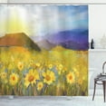 thumbnail image 1 of Ambesonne Fine Art Shower Curtain, Daisy Blossoming Meadow, 69"Wx75"L, Multicolor, 1 of 3