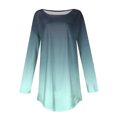 thumbnail image 4 of Luxalzxs Long Sleeve Tunic Tops for Women Loose Fit Dreesy Fall Gradient Crewneck Shirts Trendy Blouses, 4 of 5