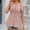 Pink, variant on ALLLIST Black Women Tops V-Neck Hollow Short Sleeve Solid T-Shirts Womens T Shirts S