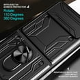 thumbnail image 3 of Magnetic Armored Phone Case Compatible With Samsung Galaxy Z Flip 4 With Sliding Camera Cover & Ring Stand, 3 of 3