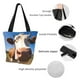 thumbnail image 4 of Balery Blue Sky Meadow Cute Cow Bolsa de Hombro con Diseño, Bolsa Grande y Duradera, Bolsa Versátil para Compras, 4 of 6