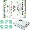 thumbnail image 3 of Retirement Gifts for Women Men Blanket 60 x 50 Inches Retired Throw Blankets Flannel Blanket Retirement Gifts Lightweight Shaggy Blankets Home Decor for Nurse Coworker Bedding(Succulents), 3 of 5