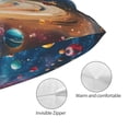 thumbnail image 3 of Pofeuu Colorful Planet Universe Print Polyester Microfiber Plush Pillowcases, Super Soft and Cozy Pillow Case Covers with Envelop Closure（Pillow core not included）-16"x24", 3 of 6