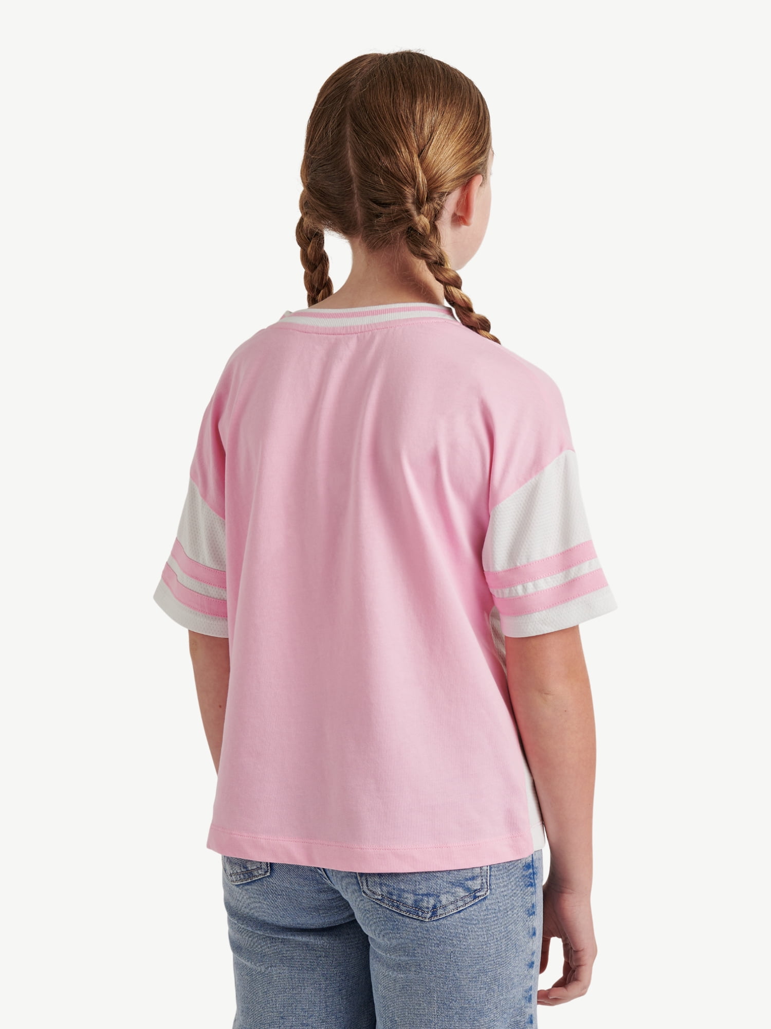 Justice Girls Colorblock Jersey Tee, Sizes XS - XLP
