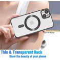 thumbnail image 3 of Magnetic for iPhone 14 Case,Electroplated Clear Slim iPhone 14 (6.1 inch) Phone Case with Camera Protection,Shockproof iPhone 14 (6.1 inch) Case Compatible with MagSafe, Black Edge, 3 of 13