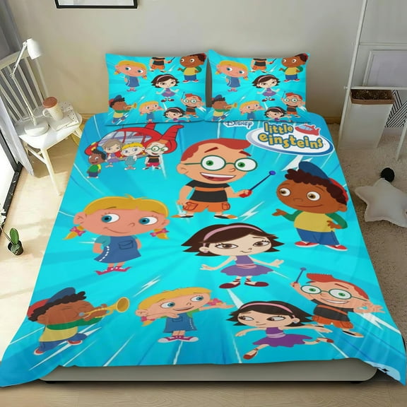 3 Piece Bedding Set For Little Einsteins Comforter Cover Set Cute Duvet Cover Sets Super Soft Teens Bedding Set Kids Bedroom Gifts,ses Twin