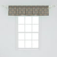 thumbnail image 2 of Ambesonne Vintage Window Valance, Delicate Little Florets, 42" x 12", Dark Blue Orange, 2 of 3