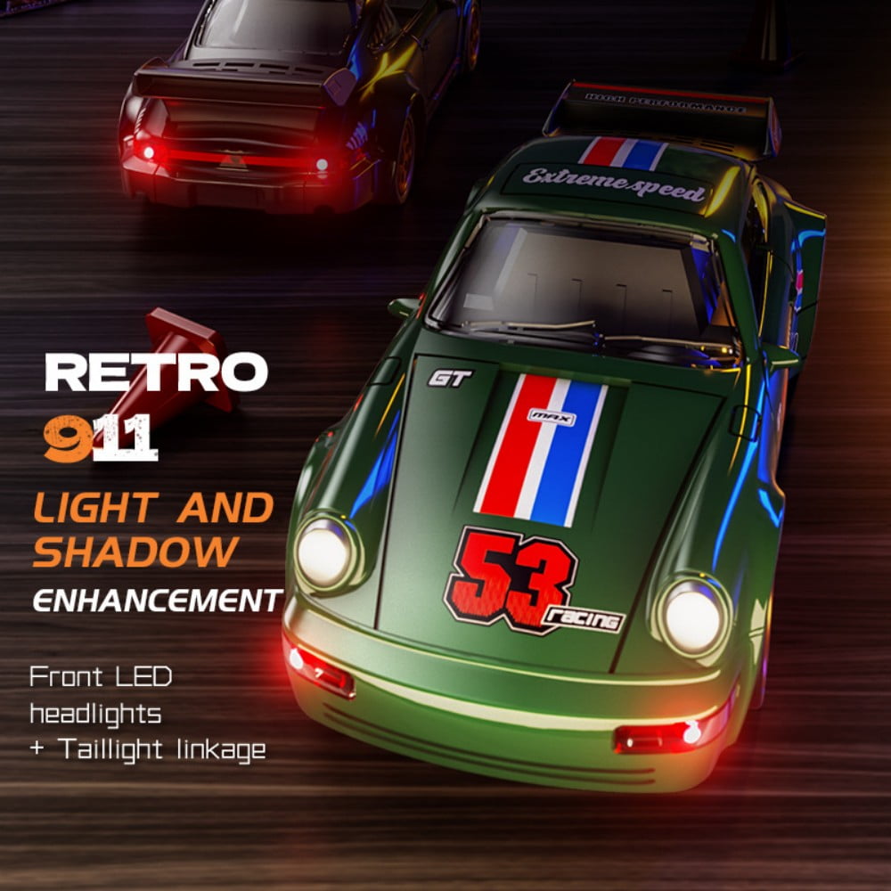 Mini RC Drift Car with Gyro, 1/43 Scale Remote Control Car Model with Openable Doors, Desktop Racing Vehicle for Hobbyists & Gifts