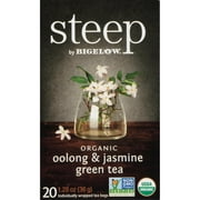 Steep by Bigelow, USDA Organic Oolong and Jasmine Green Tea Bags, 20 Count