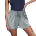 thumbnail image 5 of AherBiu Pajama Shorts for Women Drawstring Elastic Waisted Wide Leg Comfy Loungewear Summer Shorts with Pockets, 5 of 8