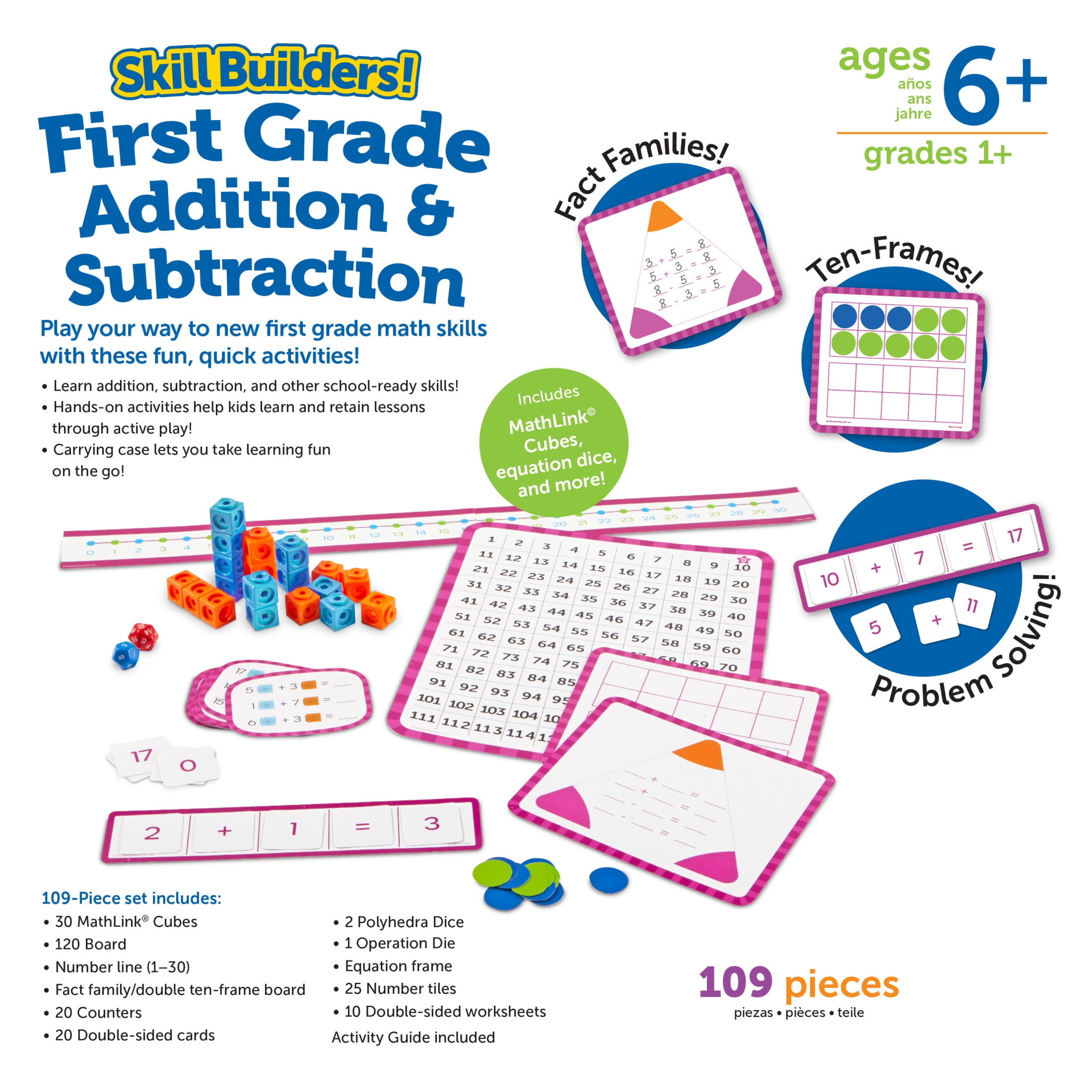 Learning Resources Skill Builders! 1st Grade Addition And Subtraction, Classroom Supplies, Homeschool Curriculum, Ages 6 +