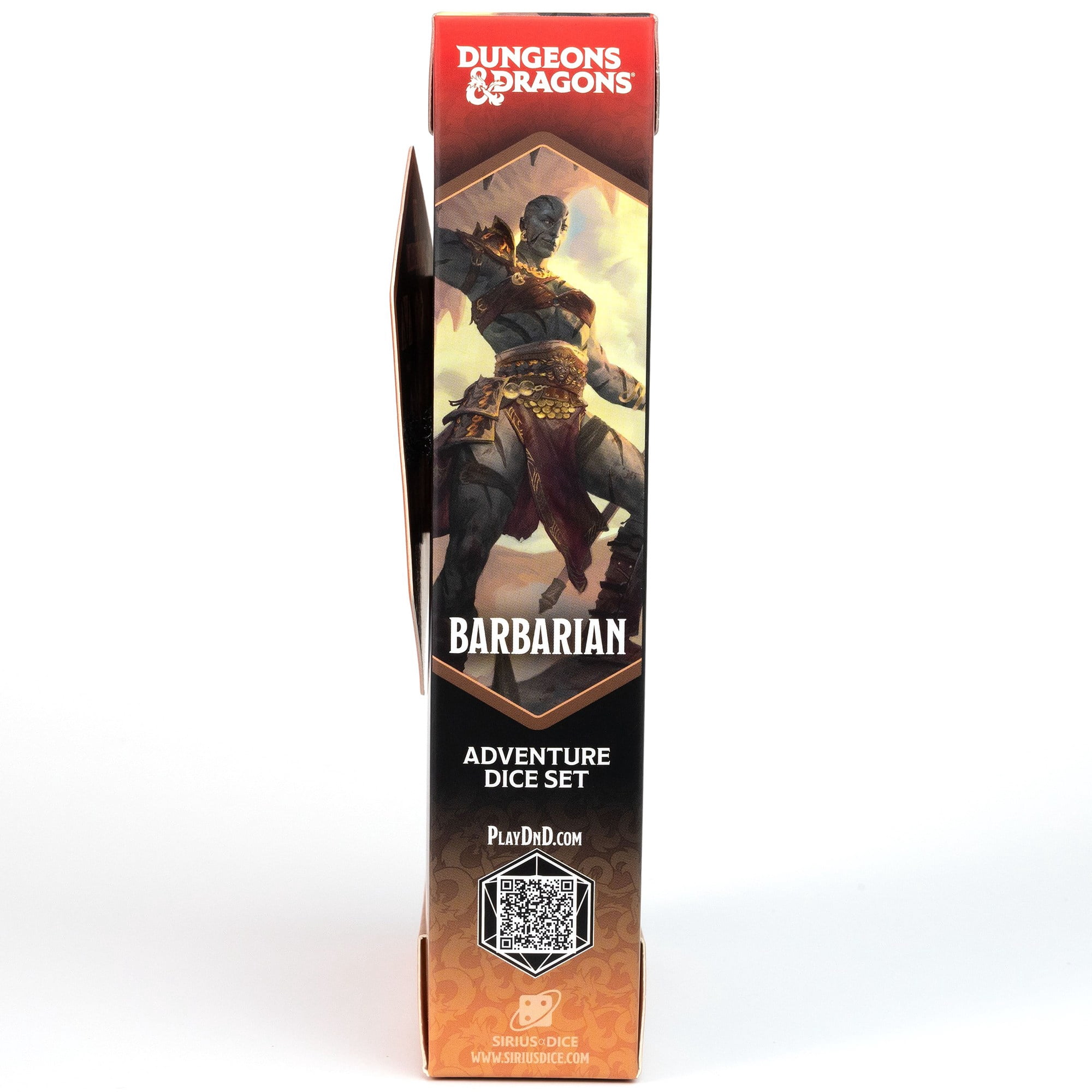 Dungeons & Dragons: D&D Adventure Dice: Barbarian - Orange - 15pc RPG Set, Class Symbols, Roleplaying Game Accessory, Sirius Dice, Officially Licensed