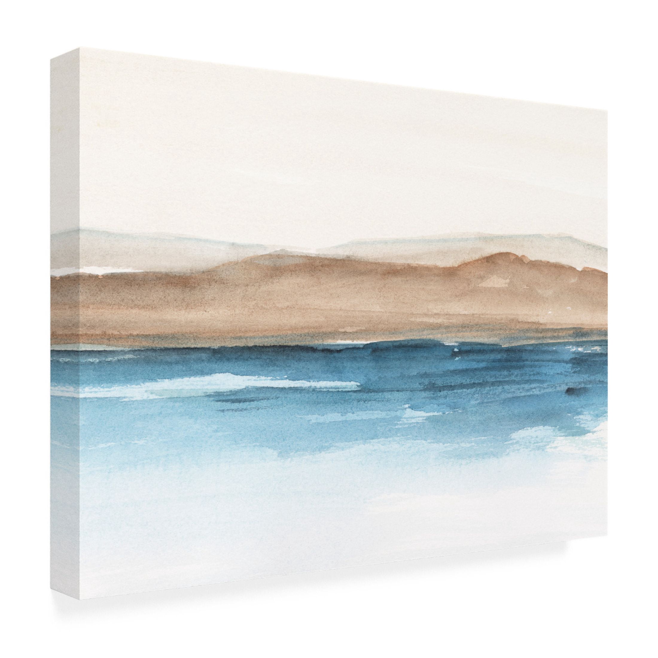 Canvas Wall Art - Ethan Harper 'Cobalt Shoreline II' Wall Art for Living Room, Bedroom, or Office Décor by Trademark Fine Art - 19 x 14 Inches