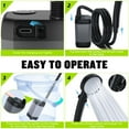 thumbnail image 6 of Portable Shower for Camping, [Long-Lasting] Spopal 6000mAh Rechargeable Camping Shower with Intelligent LED Display, 4 Spray Modes, IPX7 Waterproof Outdoor Camp Pump for Hiking, Travel, Car, Pet, 6 of 10