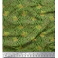thumbnail image 1 of Soimoi Georgette Viscose Fabric Texture & Autumn Leaves Printed Fabric 1 Yard 42 Inch Wide, 1 of 3