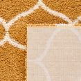 thumbnail image 6 of SAFAVIEH Hudson Arline Plush Geometric Shag Area Rug, Gold/Ivory, 7' x 7' Square, 6 of 8