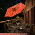 thumbnail image 4 of Costway 9FT Patio Solar Umbrella LED  Steel Tilt W/ Crank Orange, 4 of 9