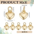 thumbnail image 2 of 1set Heart Charms Love Pendant with Jump Ring Golden Sliver Metal Dangle Charm for Jewelry Bracelet Necklace Bag Keychain Earring Making Accessories Supplies Valentine Gift, 2 of 8