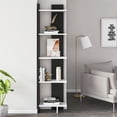 thumbnail image 2 of Alice 67" 5-Shelf Corner Bookcase, Black, 2 of 8