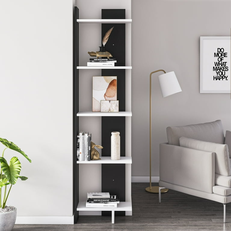 Decorotika lynnfield corner bookcase on sale color white