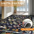 thumbnail image 3 of Area Rugs for Living Room, Homasen 6'x9' Washable Non-slip Indoor Rug Boho Butterfly Black, Soft Low Pile Stain Resistant Carpet for Bedroom, Office, 3 of 9