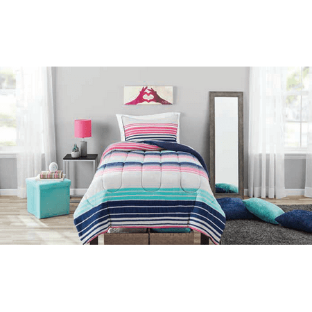 Mainstays Twin Or Twin Xl Jersey Comforter Set 2 Piece Walmart Com