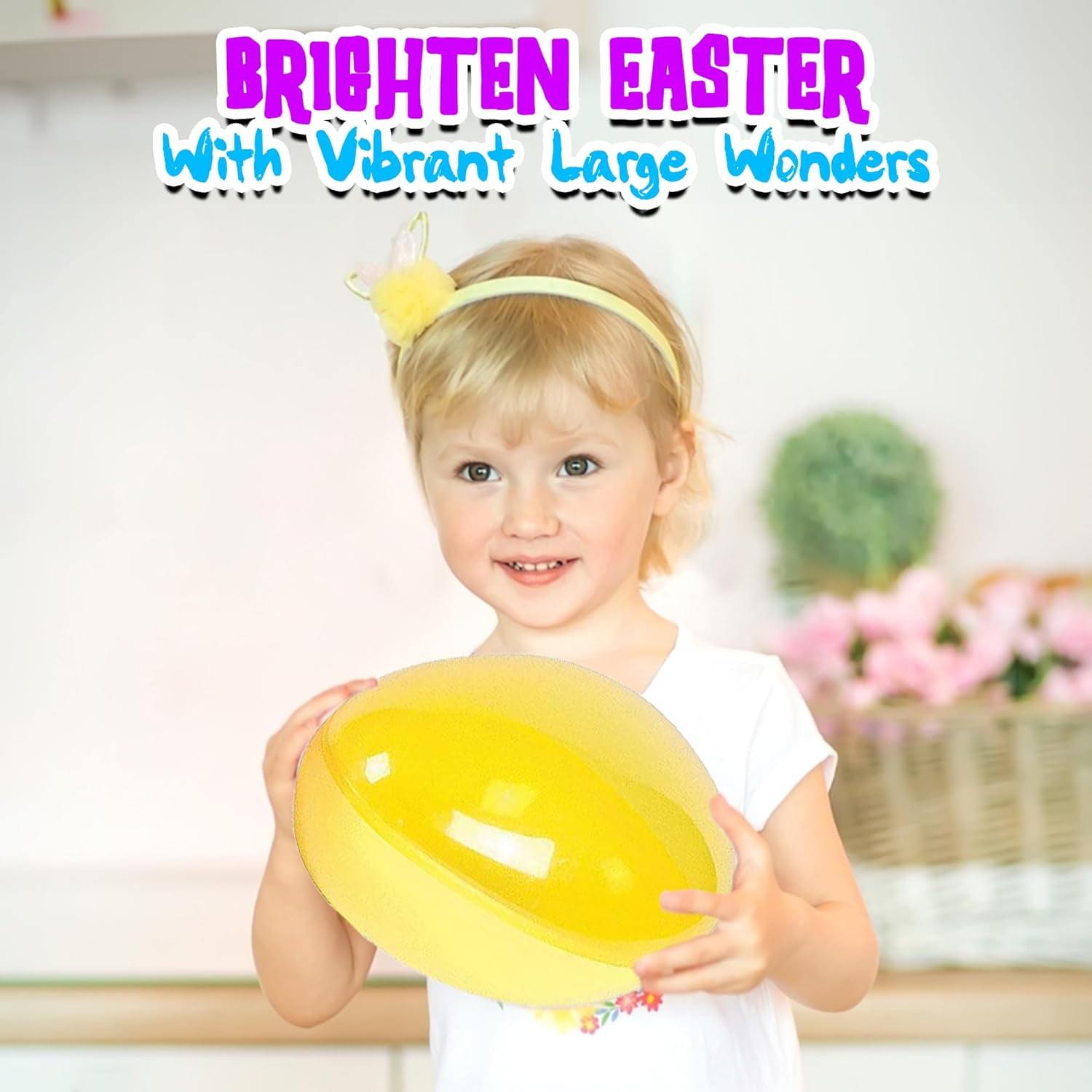 Fun Express 12 Pieces Ginormous Easter Egg, Large Easter Eggs, Each fillable plastic egg is 7 inch long - X Large Easter Party Supplies
