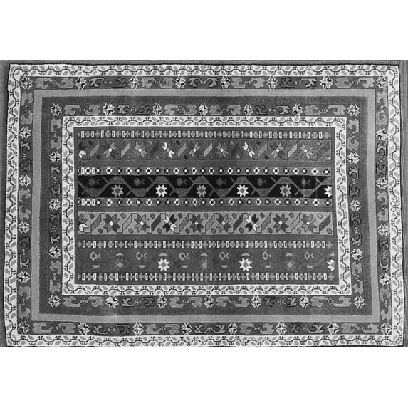 Ahgly Company Indoor Rectangle Oriental Gray Traditional Area Rugs, 7' x 9'