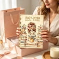 thumbnail image 3 of QISIWOLE Yellow 2027-2030 Monthly Planner Notebook with Reading Girl Cover, 5.8x8.3in Spiral Bound Agenda for Women, 5 Year Calendar Planner with Monthly Tabs, Learning Office Supplies, 3 of 7