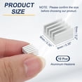 thumbnail image 2 of Uxcell Heatsink Aluminum Heat Sink with Thermal Blue Sticker for Raspberry Pi and Other Electronics White 9x9x5mm 10, 2 of 6