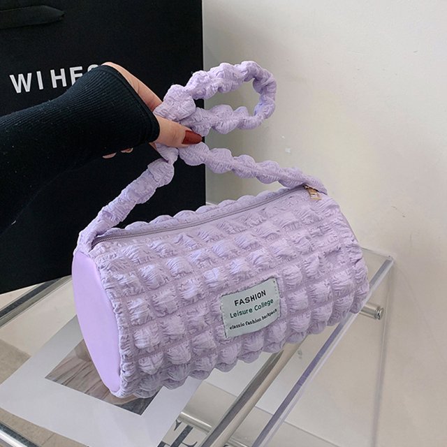 Bolso cruzado para mujer, Bolso de hombro compuesto con costuras derivadas de gran capacidad, transpirable, duradero con cremallera, ocio diario para mujer