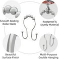 thumbnail image 2 of 12 Pcs Shower Curtain Hooks  Shower Curtain Rings Rust Proof Black Shower Curtain Hooks Balanced Smooth Glide Double Shower Curtain Hooks  Shower Hooks for Shower Curtain, 2 of 6