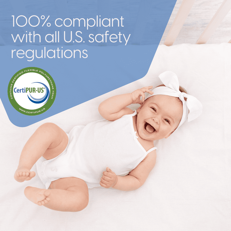 Milliard Memory Foam Crib Mattress, 2022 Edition, Flip Technology
